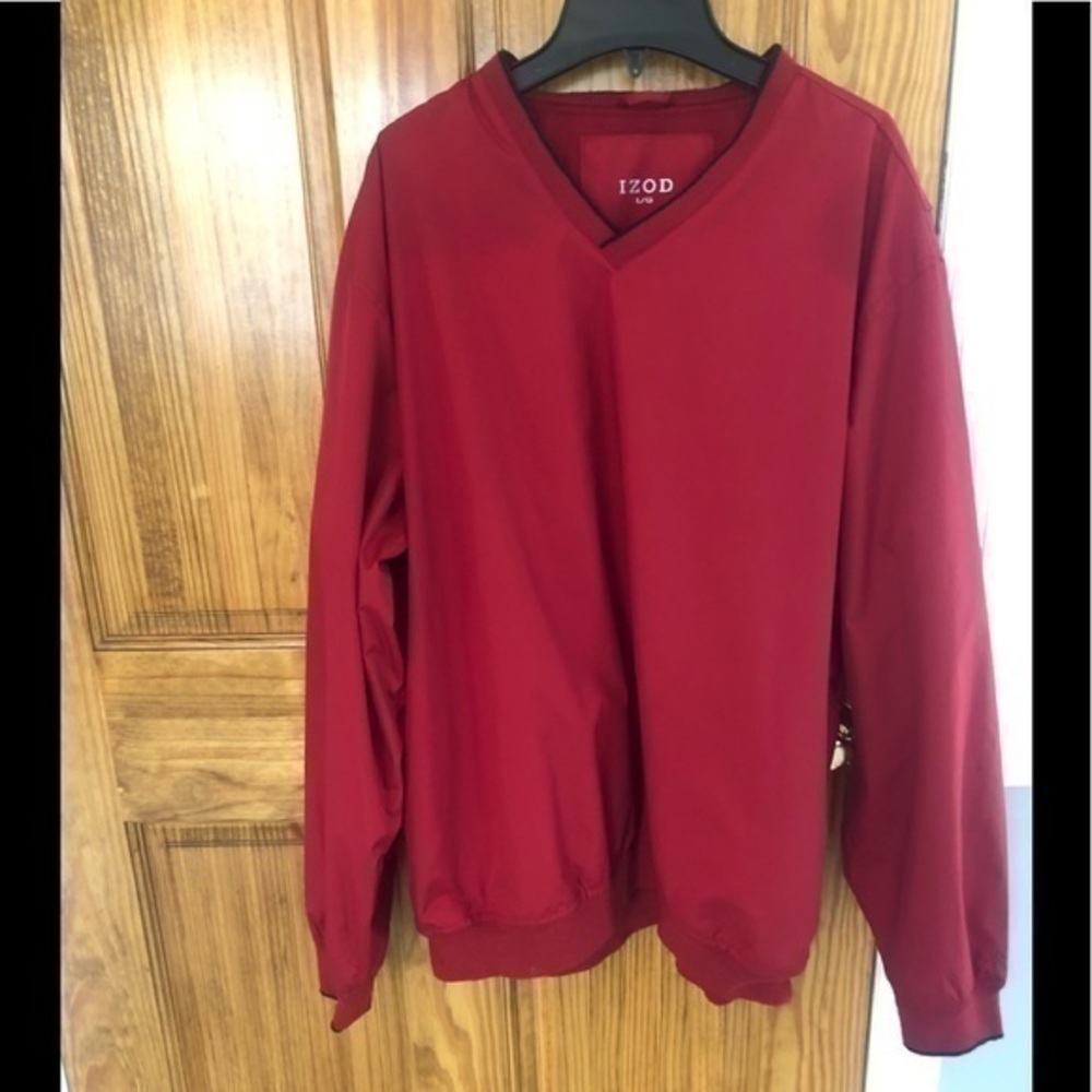 Izod Mens Pullover Windbreaker sz lg